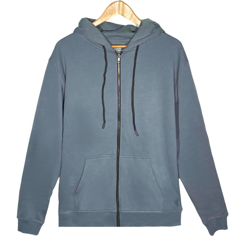 Women's Organic Zip-Up Hoodie - Slate Blue