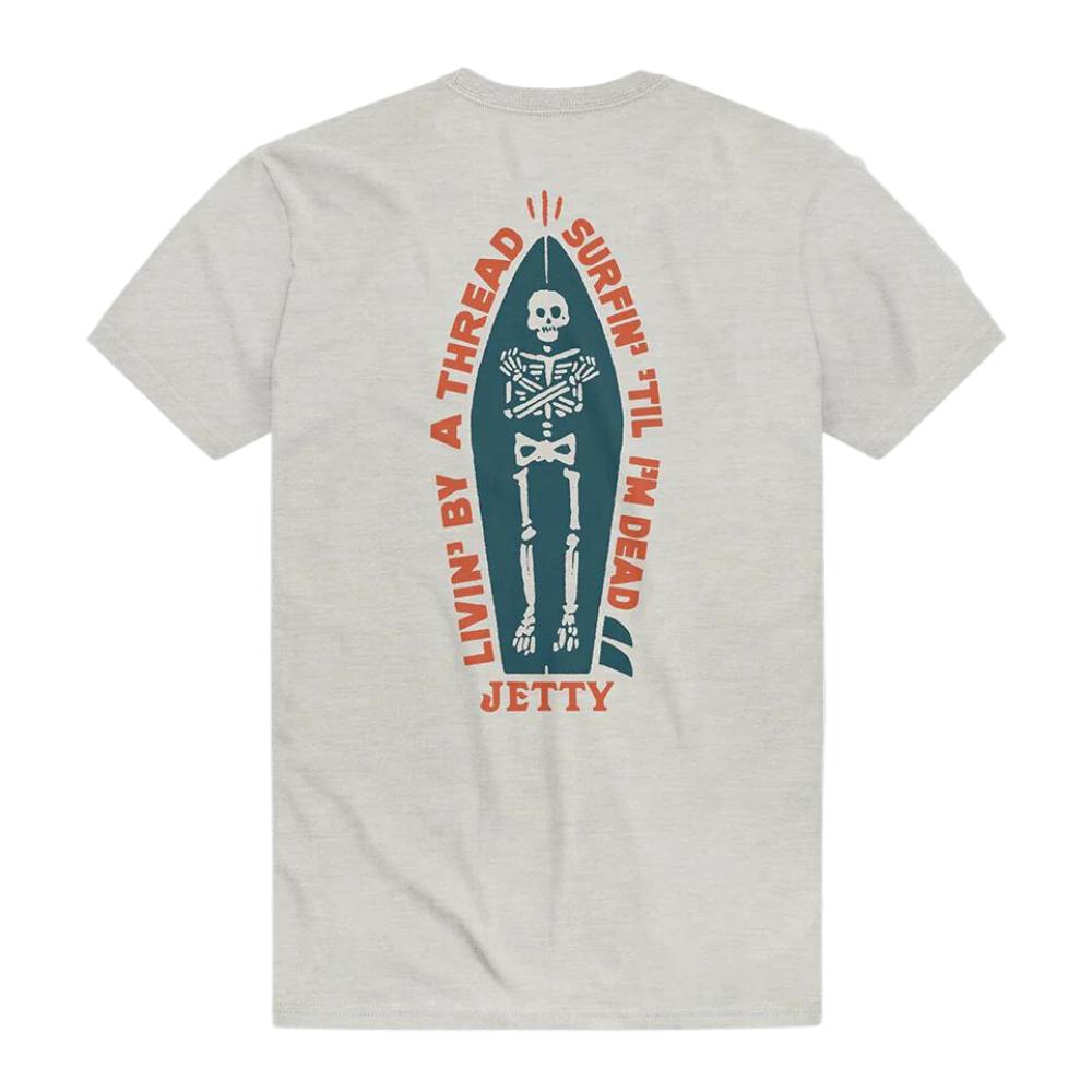 Coffin Tee Heather Grey Back - Jetty Surf Shop
