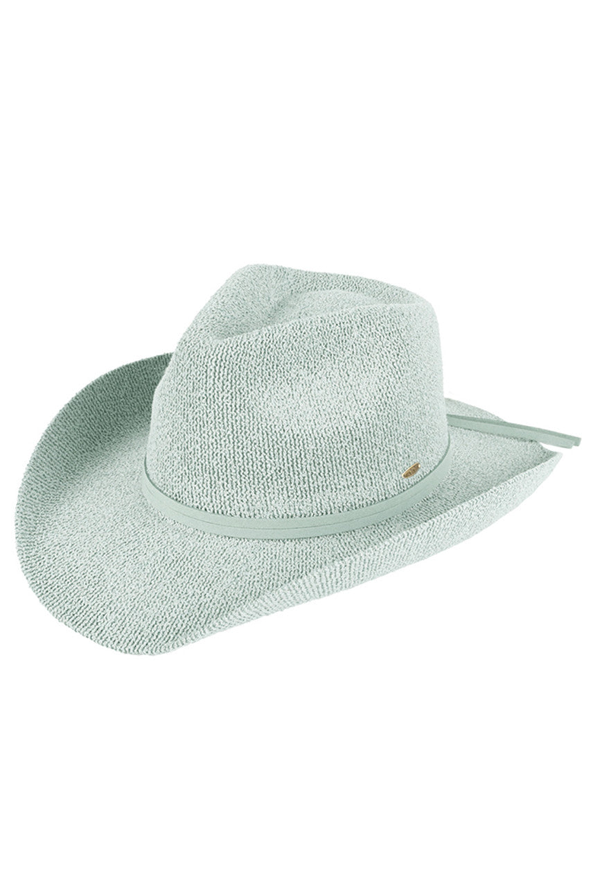 C.C Women's Terry Cloth Band Trim Cowboy Hat