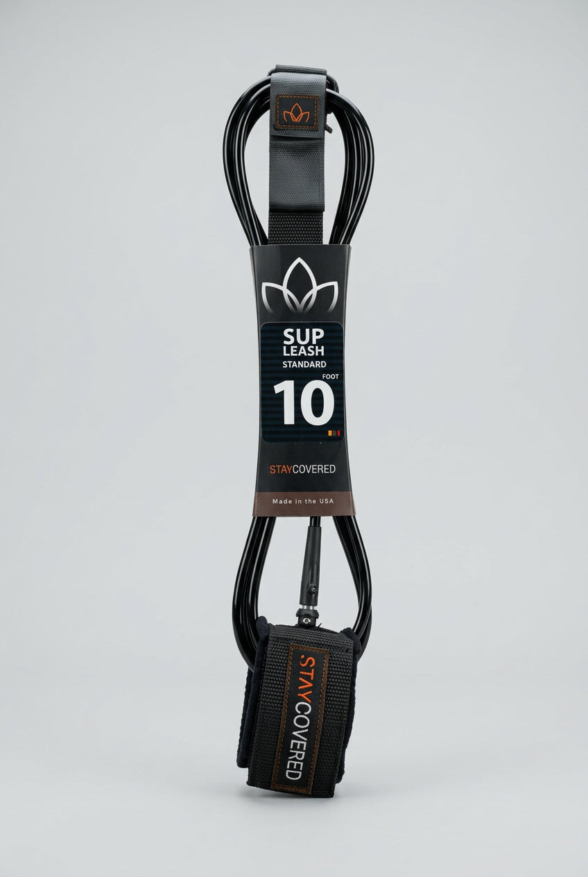 SUP Surf Leash - Black 10'
