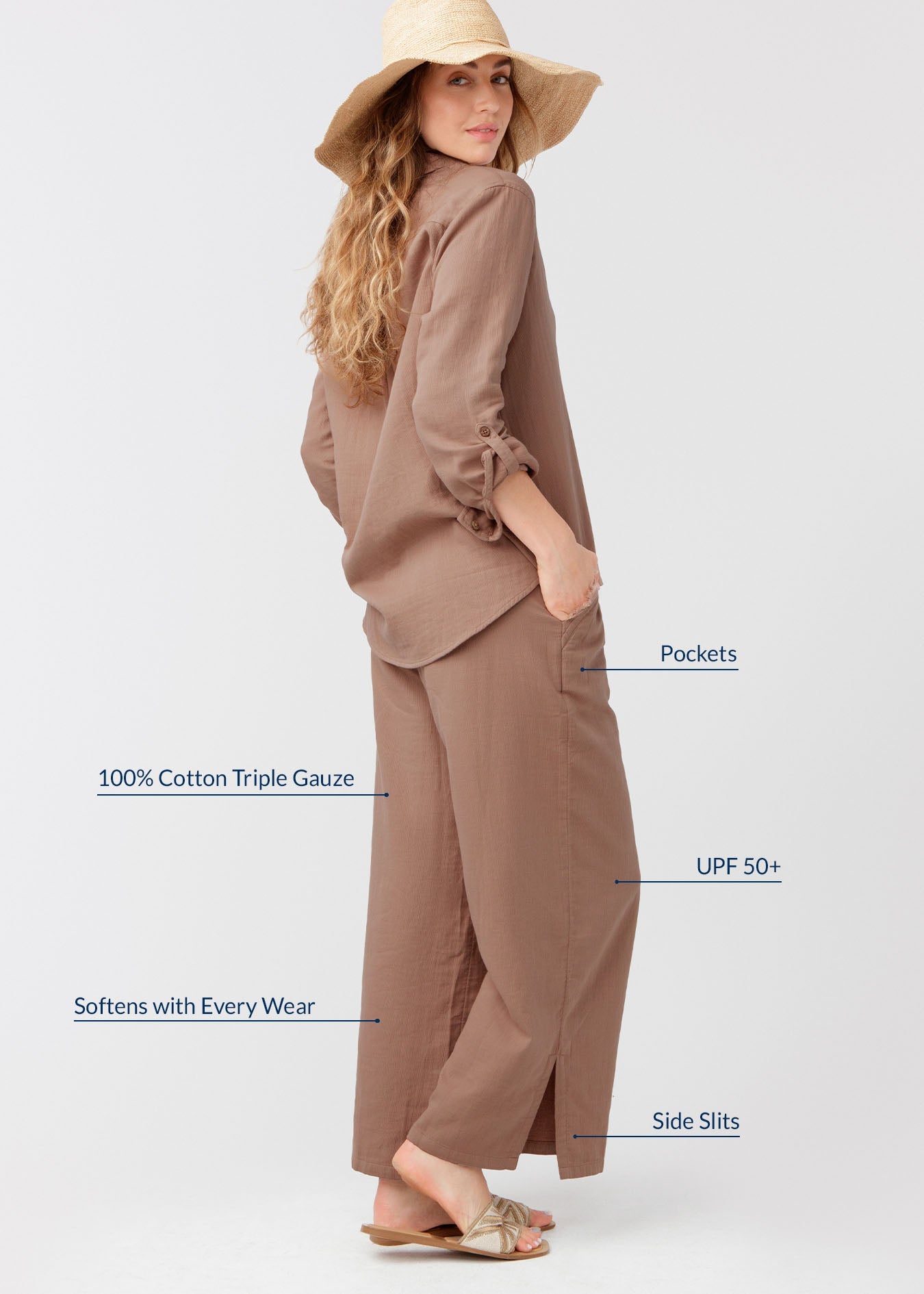 Sand Gauze Travel Pant