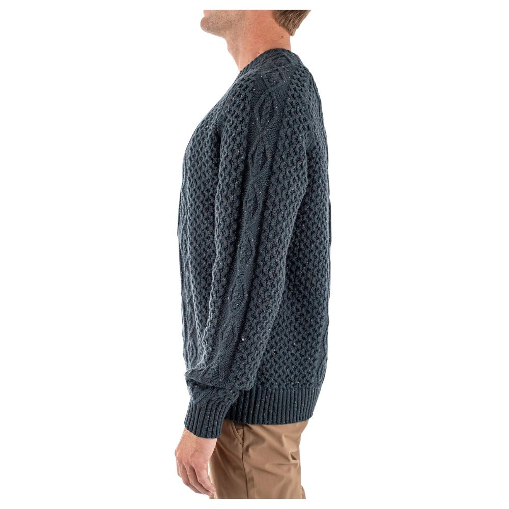 Men's Navy Angler Oystex Sweater - Side View