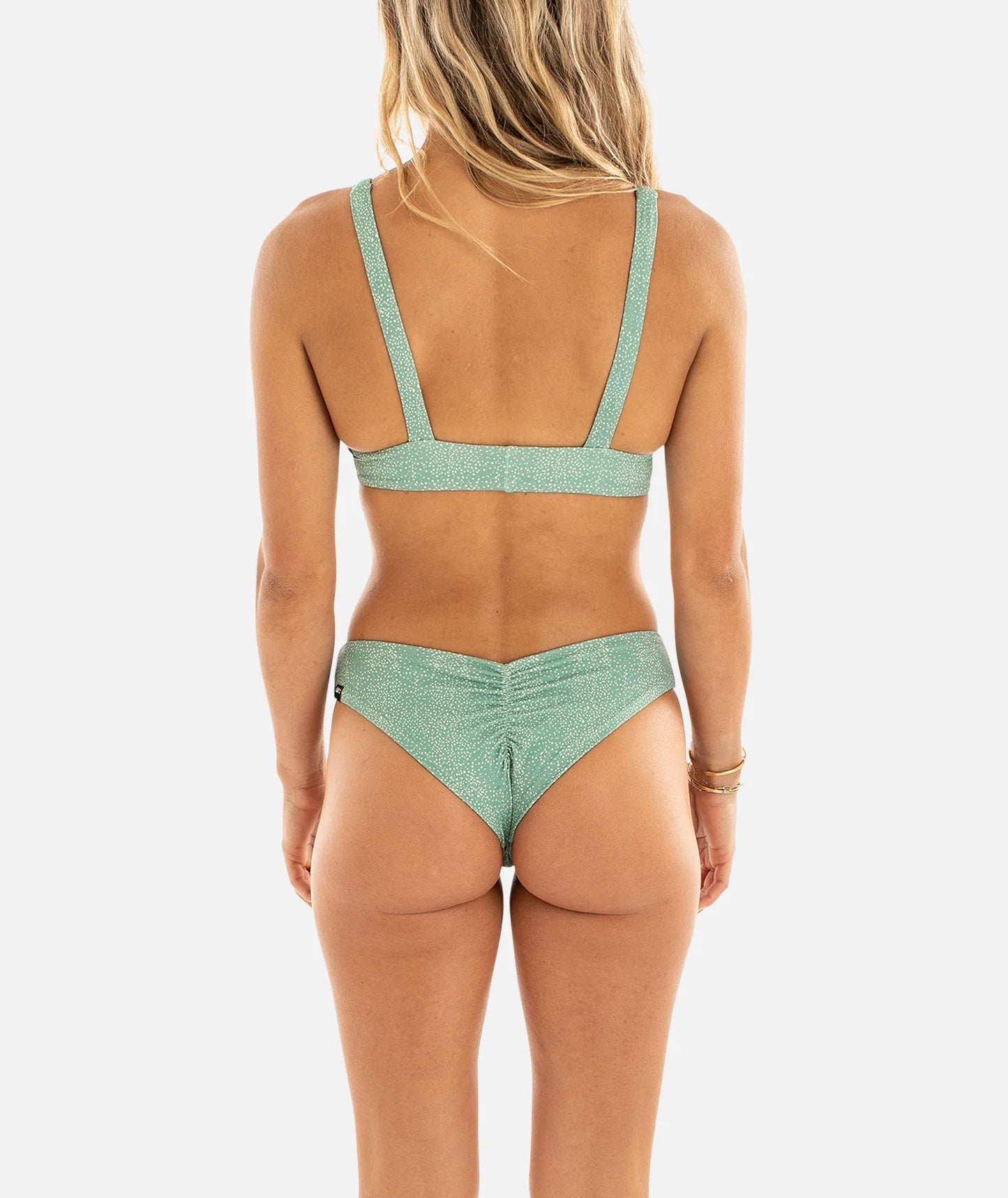 Jetty Claire Bikini Top - Green - Back View