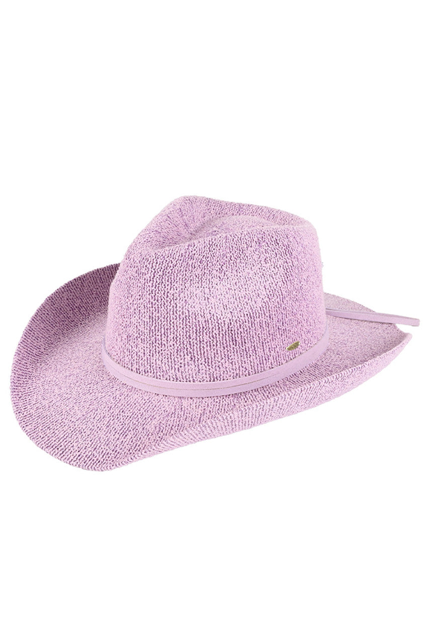 C.C Women's Terry Cloth Band Trim Cowboy Hat