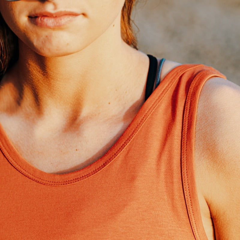 Women's Organic Cotton Tank Top - Terracotta Burnt Orange