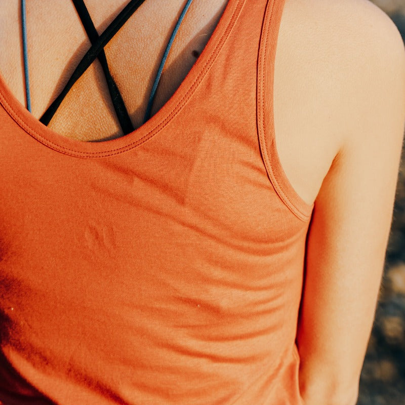 Women's Organic Cotton Tank Top - Terracotta Burnt Orange