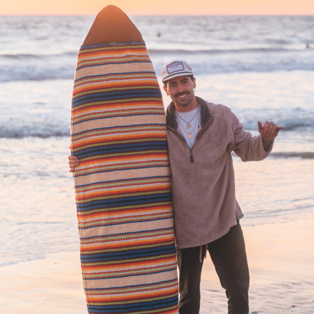 Surfboard Day Bag - Extra Thick | Cabo Stripes - 6'0" - 10'0"