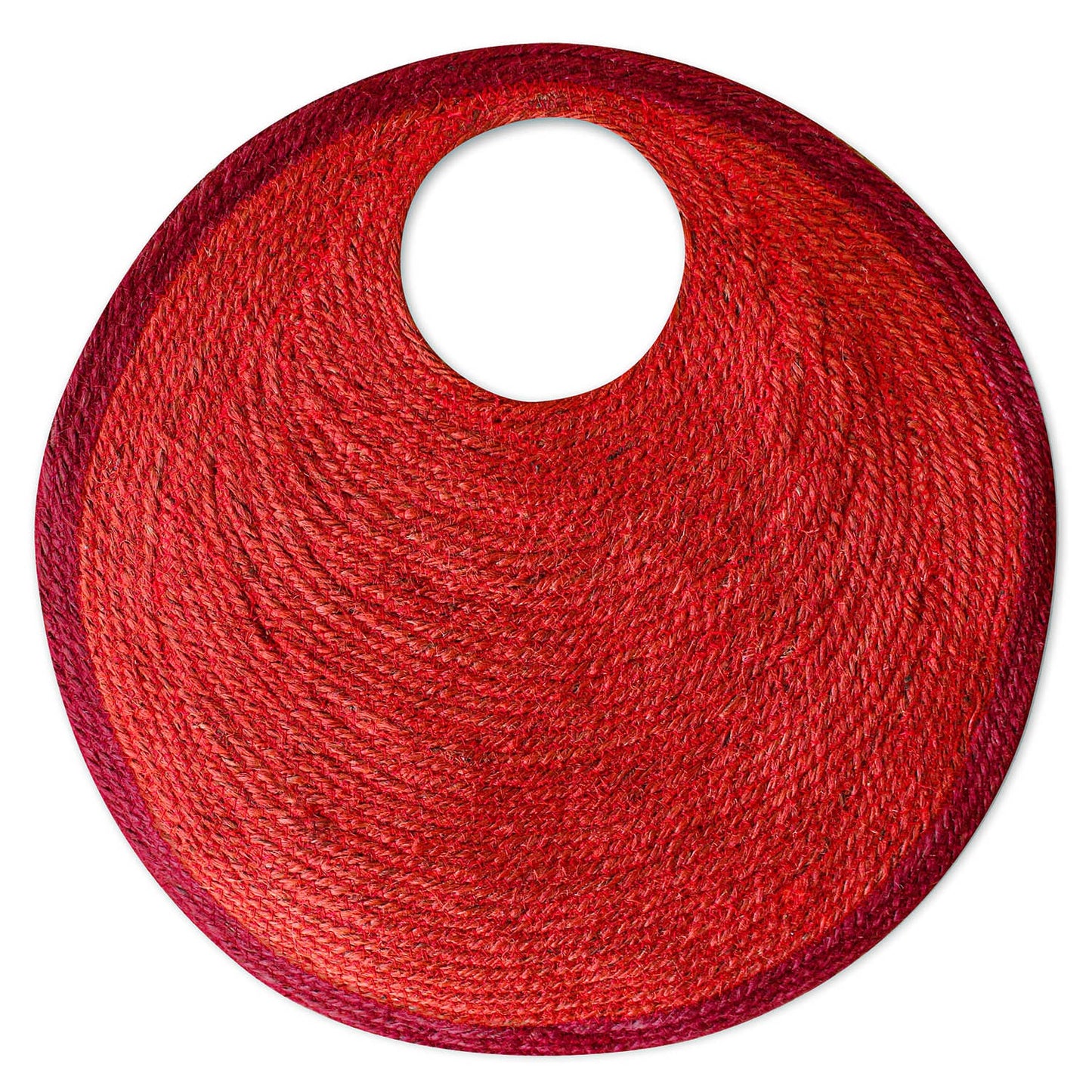SOLO TOMATO Large Jute Bag In Red