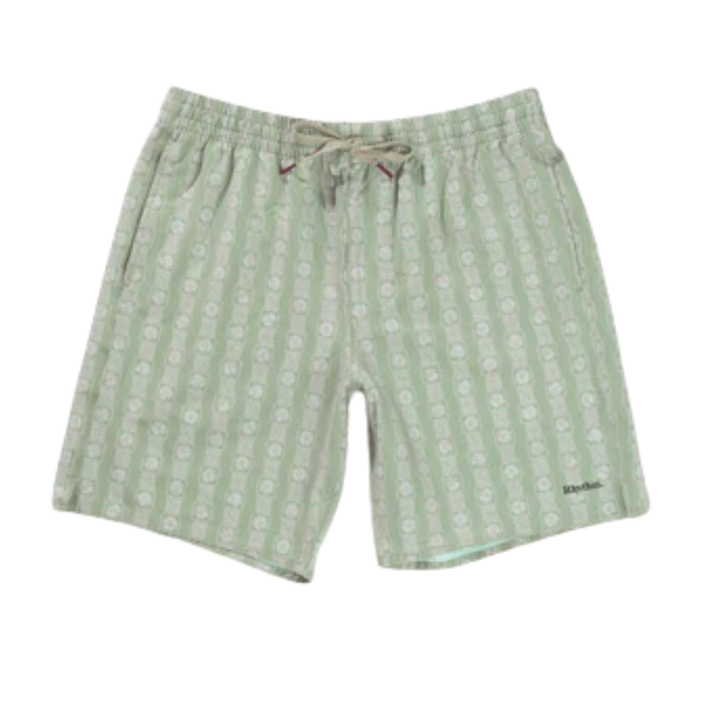 Rhythm - Tile Stripe Beach Short - Sage