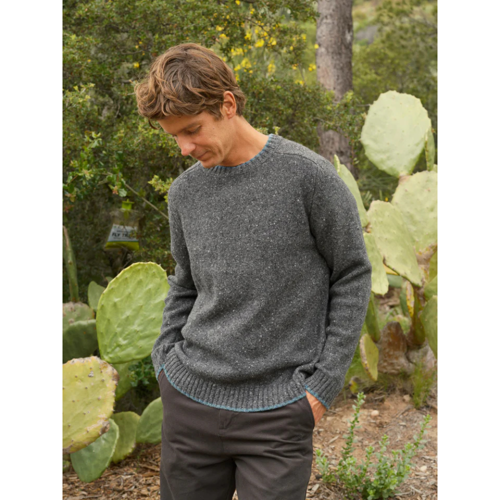 Mollusk - Men's Cambridge Sweater - Charcoal Tipped