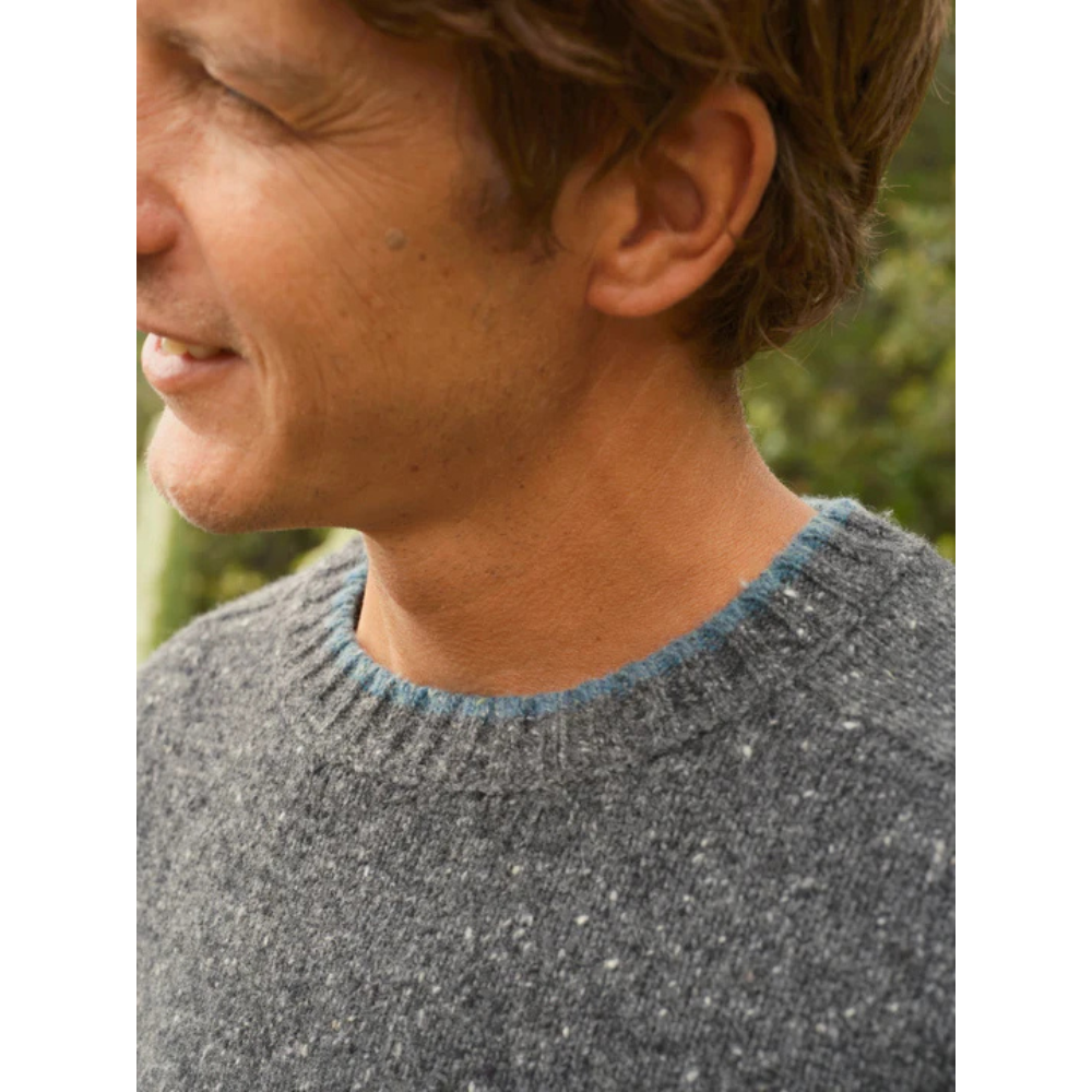 Mollusk - Men's Cambridge Sweater - Charcoal Tipped