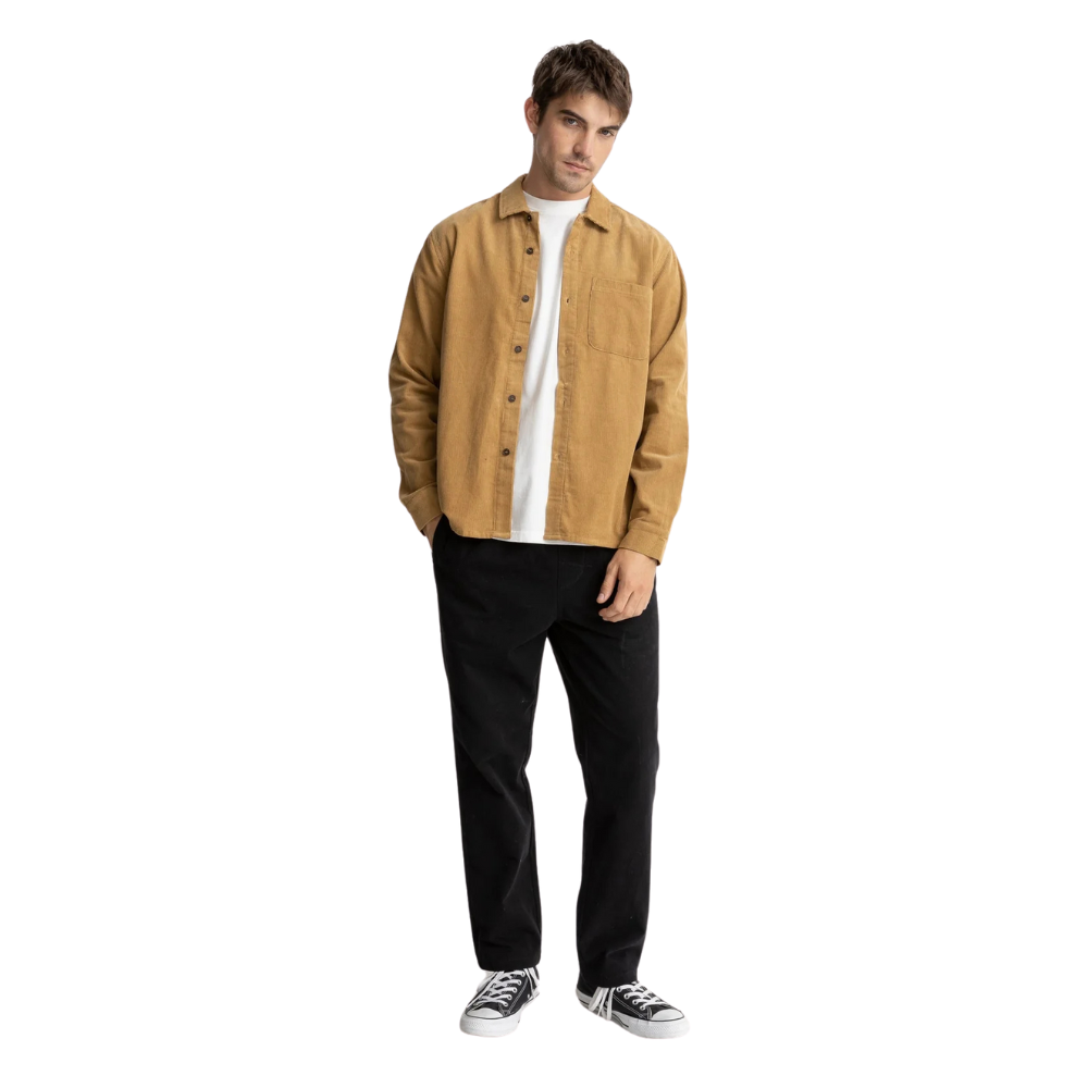 Rhythm - Corduroy Long Sleeve Shirt - Camel