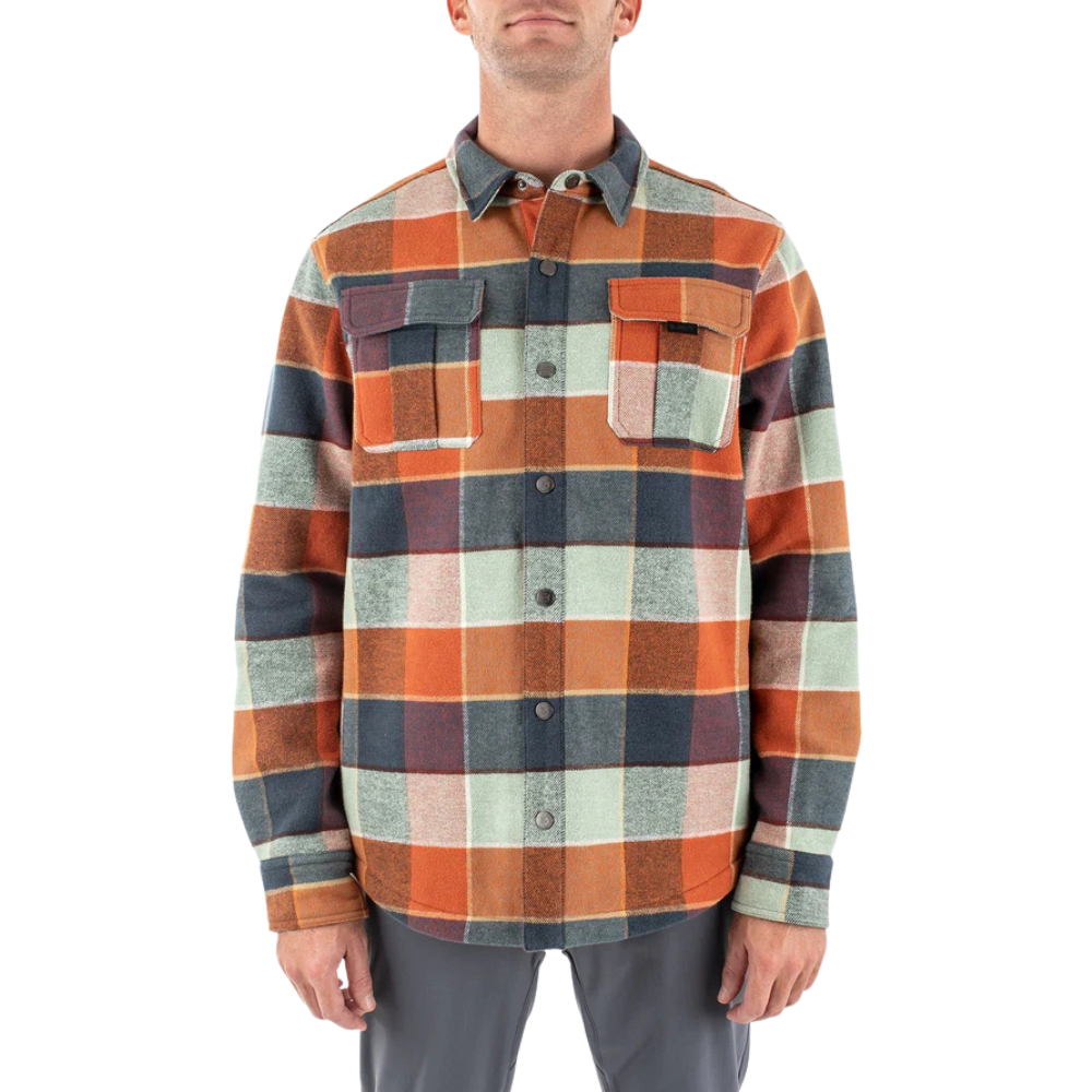 Jetty - Men's Hull Jacket - Rust Plaid