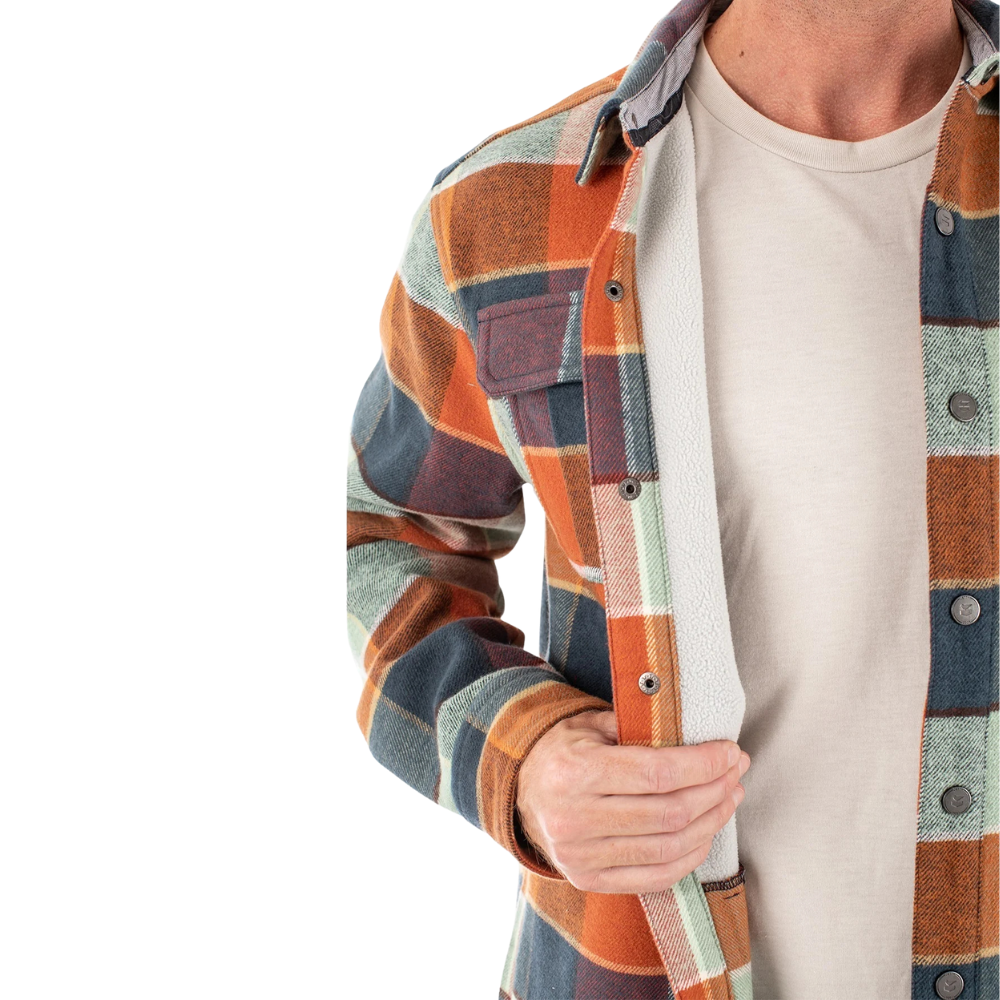 Jetty - Men's Hull Jacket - Rust Plaid