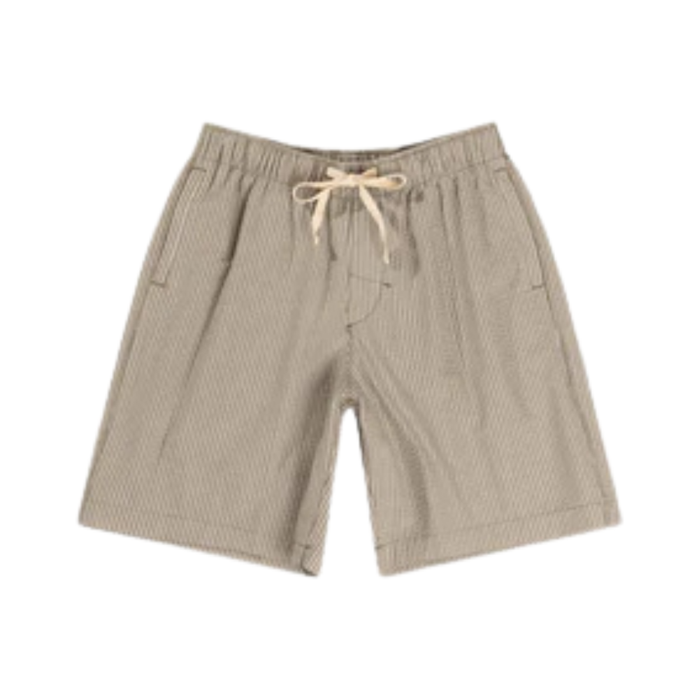 Rhythm - Seersucker Stripe Jam Shorts - Olive