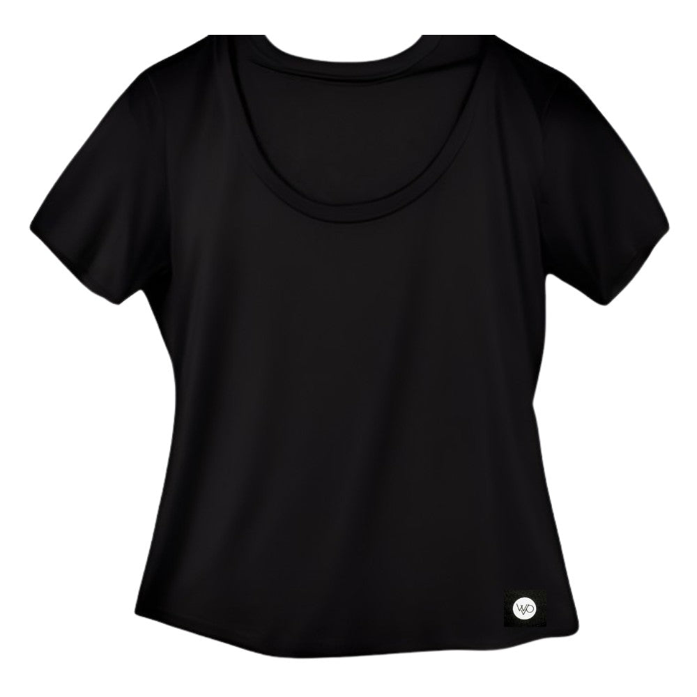 Women’s Organic Cotton Scoop Neck T-Shirt – Black