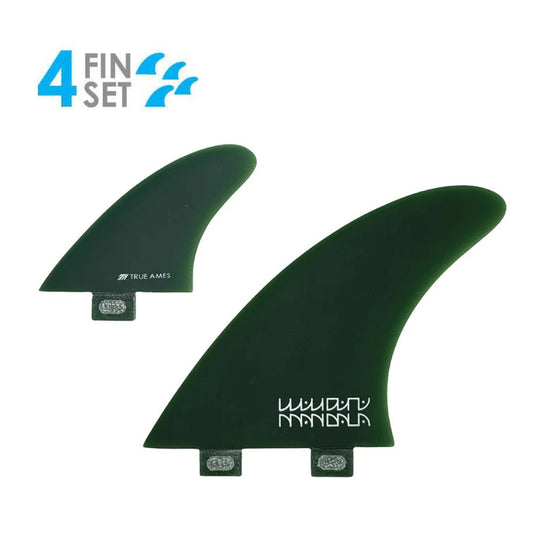 True Ames: Mandala Twinzer - Quad Fin - Green - FCS