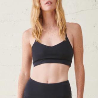 Organic Black Yoga Bra - WVN Surya Yoga Bra