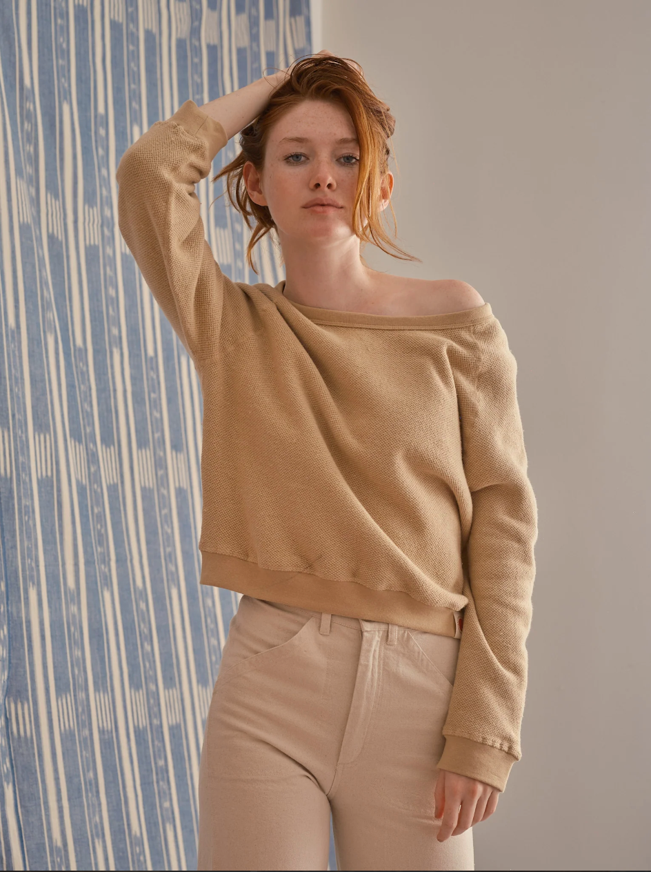 Tan Cloud Crew Sweatshirt