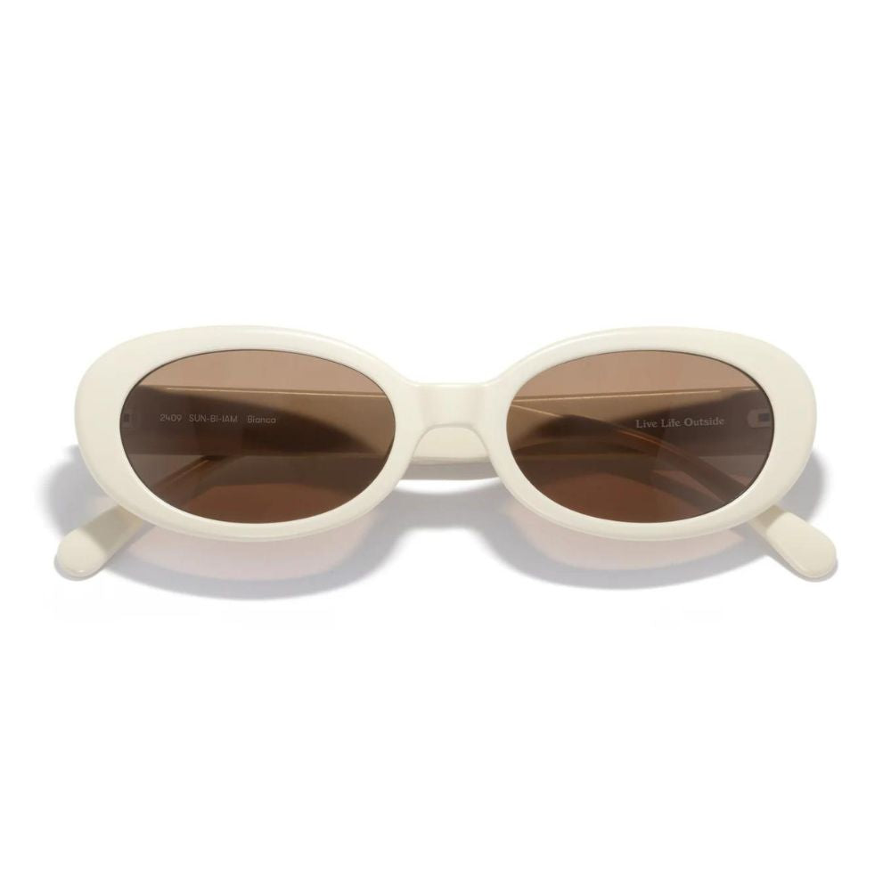 Sunski Bianca Polarized Sunglasses - Ivory Amber