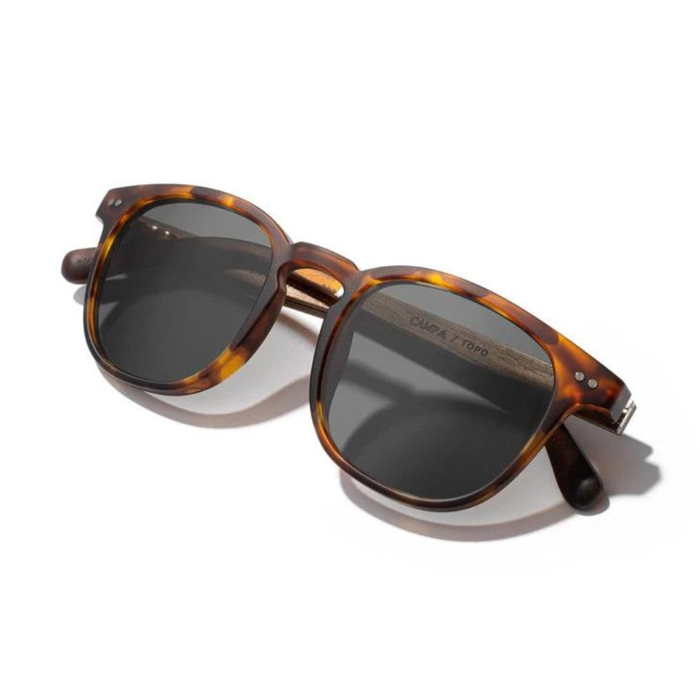 CAMP Sunglasses: Topo Matte Tortoise/Walnut (Polarized)