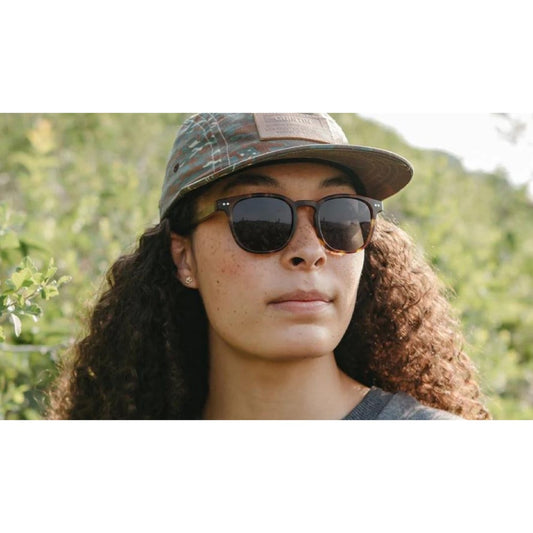 CAMP Sunglasses: Topo Matte Tortoise/Walnut (HD Grey)