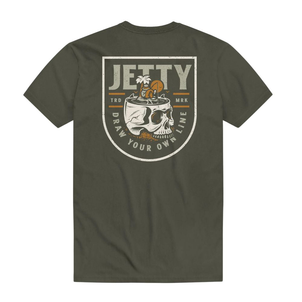 jetty t shirt skull surf shirt