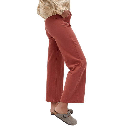 Classic Wide Leg Pant - Baked Clay