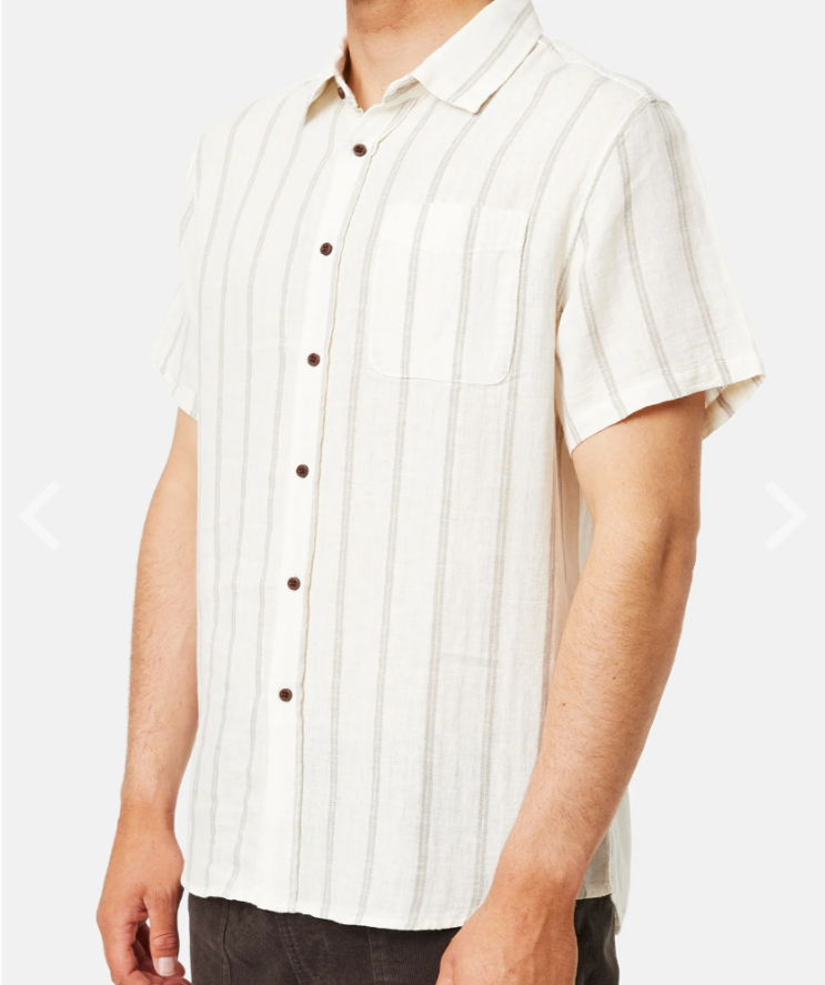 Alan Shirt - Linen Cotton Button Up Short Sleve