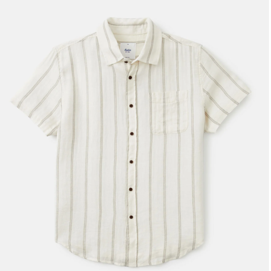 Alan Shirt - Linen Cotton Button Up Short Sleve