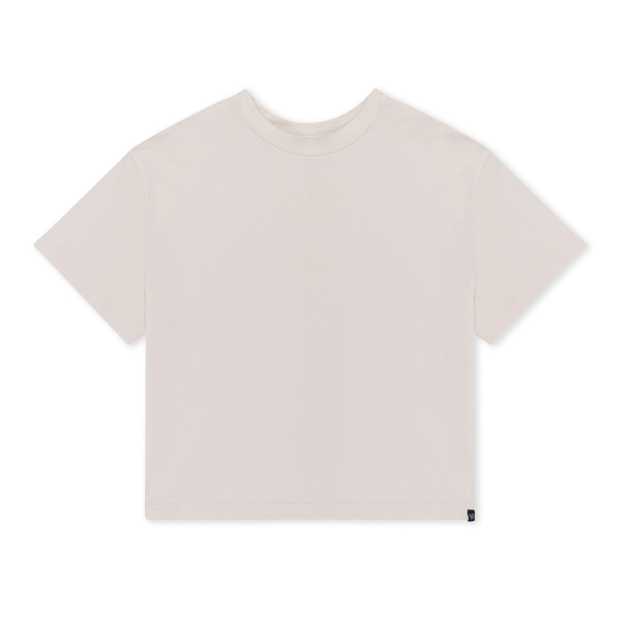 Women's Organic Cotton Boxy Tee - Beige / Tan