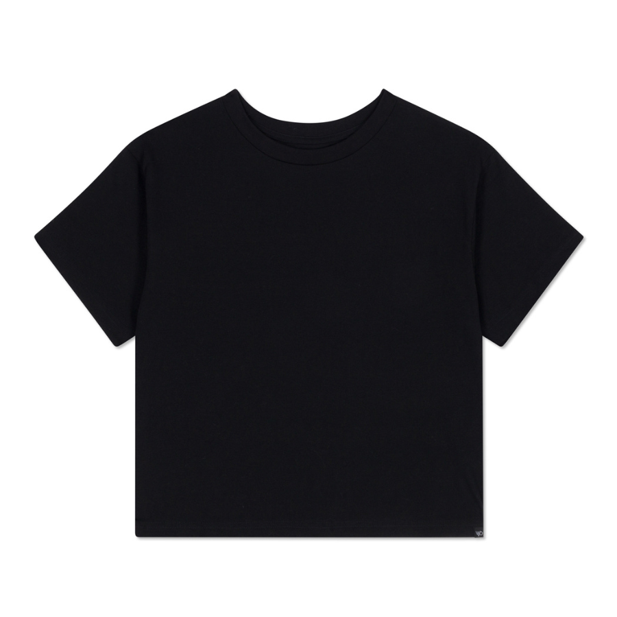 Women's Organic Cotton Boxy Tee - Black