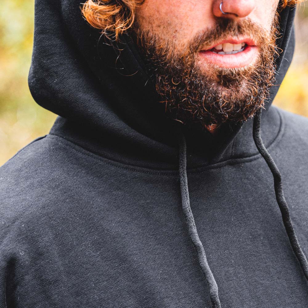 Men's Organic Pull Over Hoodie - Black