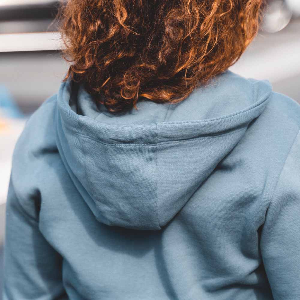 Women's Organic Pull Over Hoodie - Slate Blue