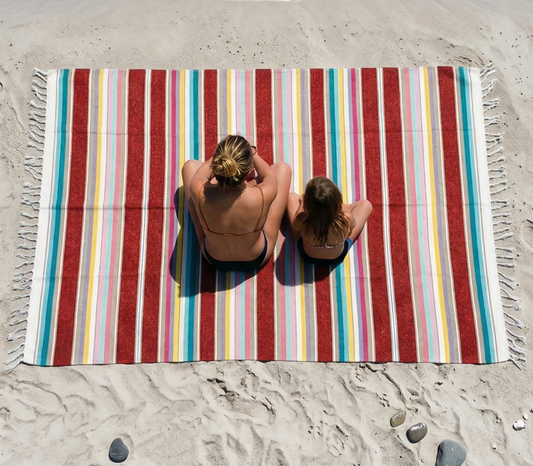 100% Cotton Beach Serape Mexican Blanket