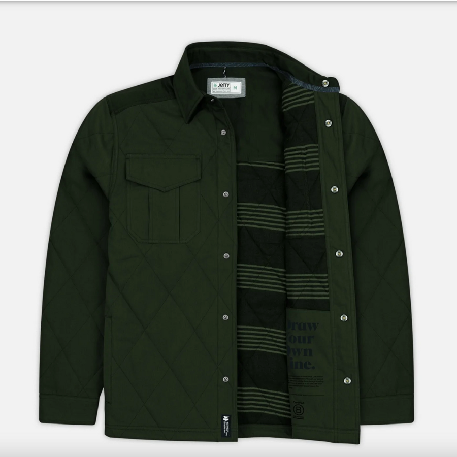 Dark Green Dogwood Quilt Jacket