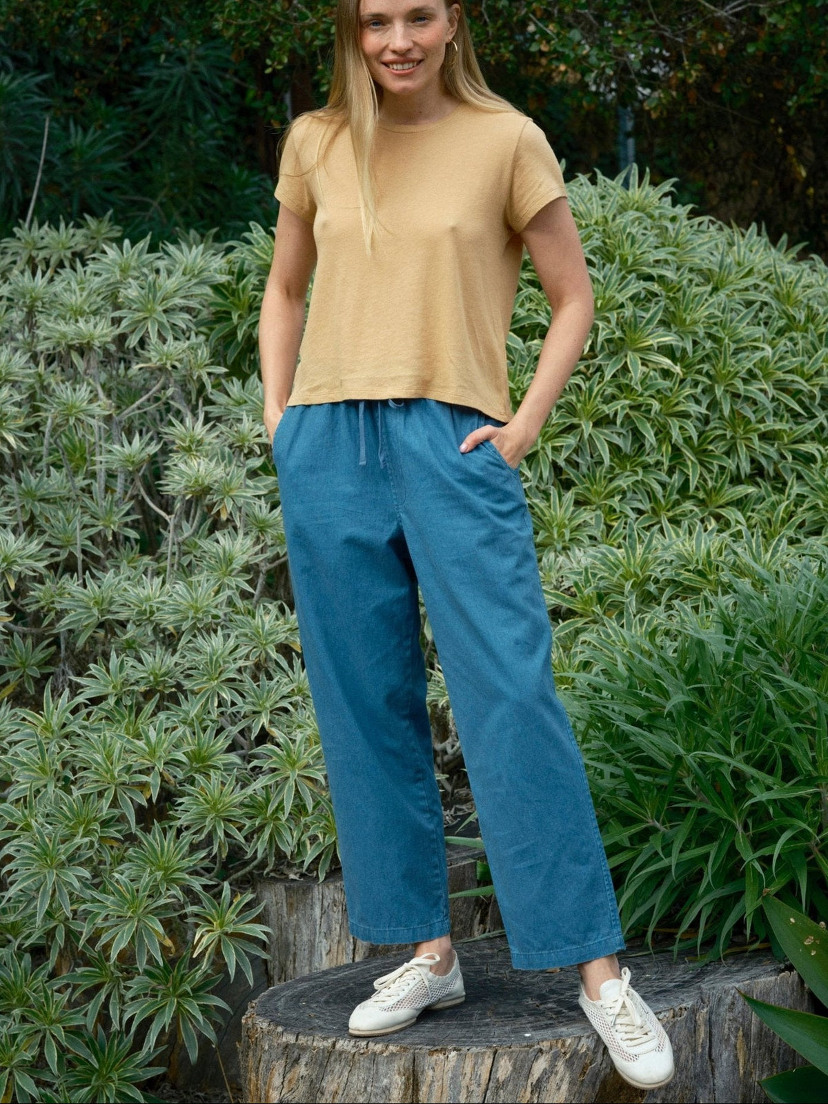 Mollusk Drawstring Weekend Pants - Women's Vintage Wash Cotton Twill Pants