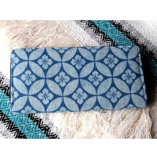 Blue Hibiscus Clutch Wallet