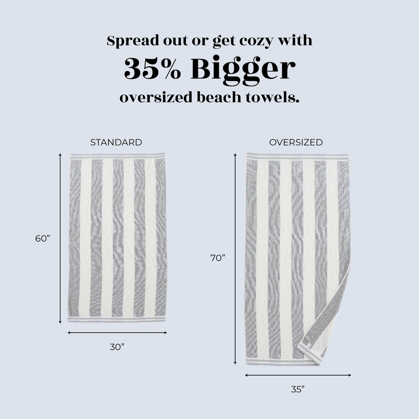Oversized Striped Cabana Beach Towel - Edgartown Collection