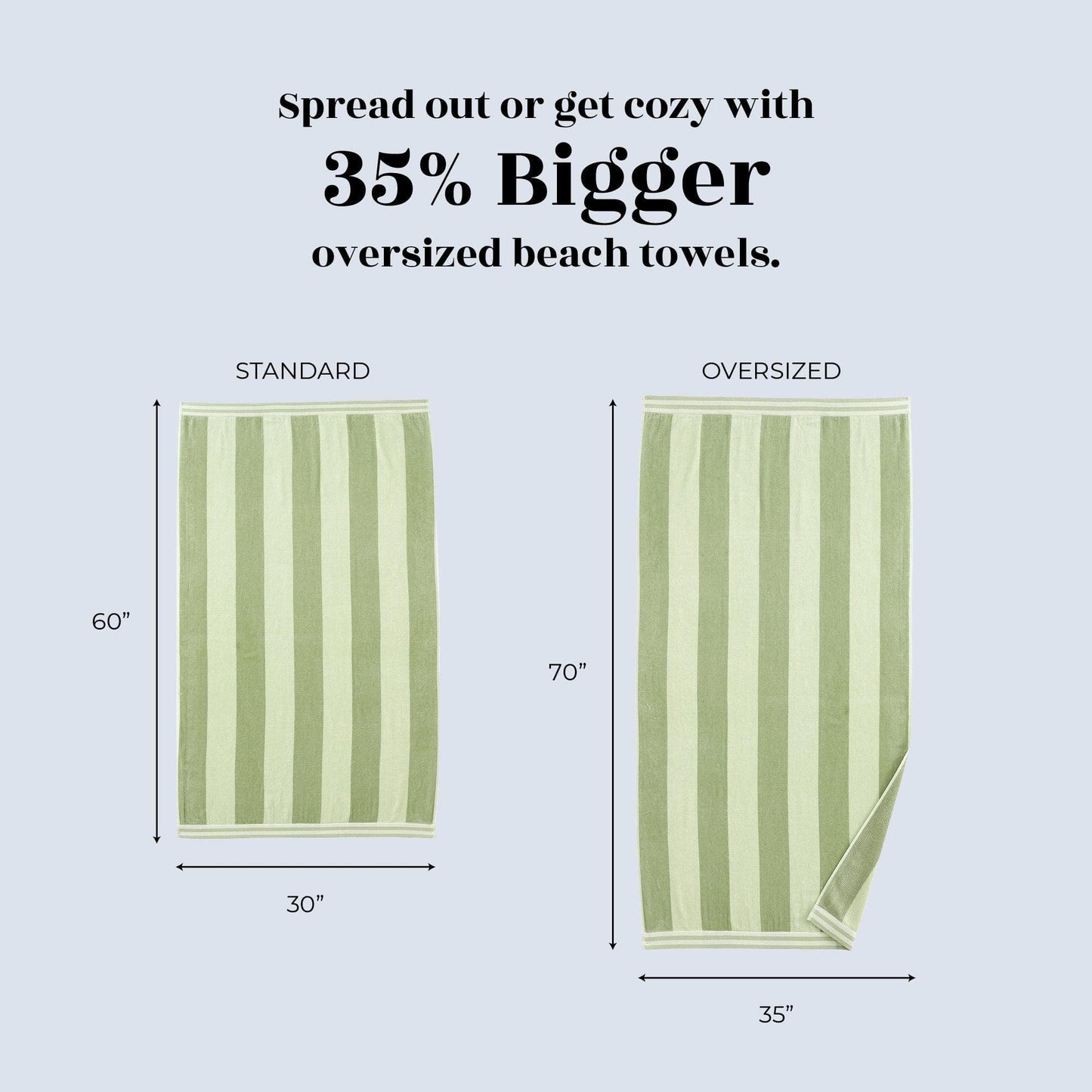 Oversized Striped Cabana Beach Towel - Edgartown Collection