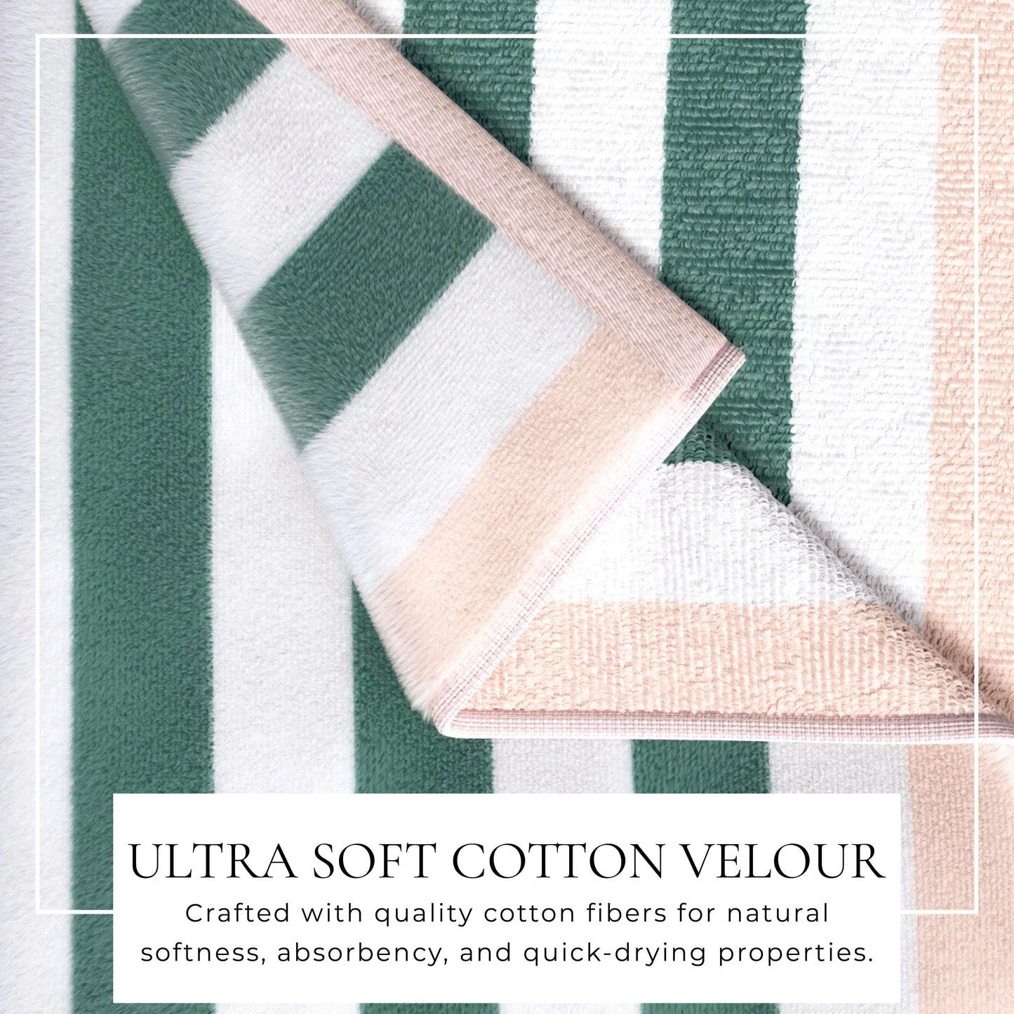 Oversized Striped Border Cabana Beach Towel - Santa Cruz