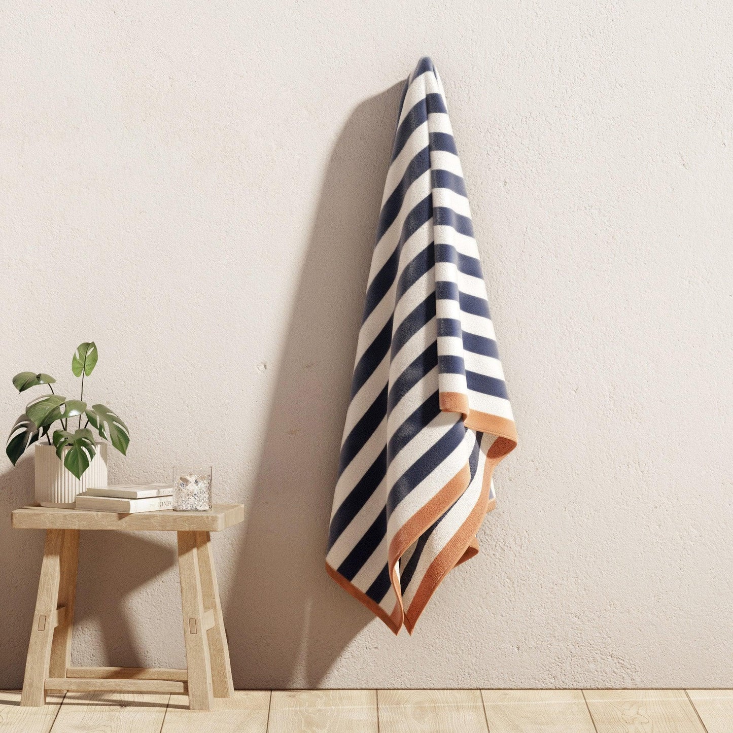 Oversized Striped Border Cabana Beach Towel - Santa Cruz