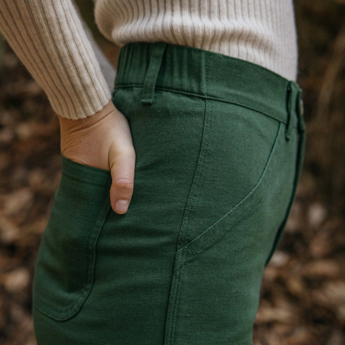 Dark Green Painter Pants