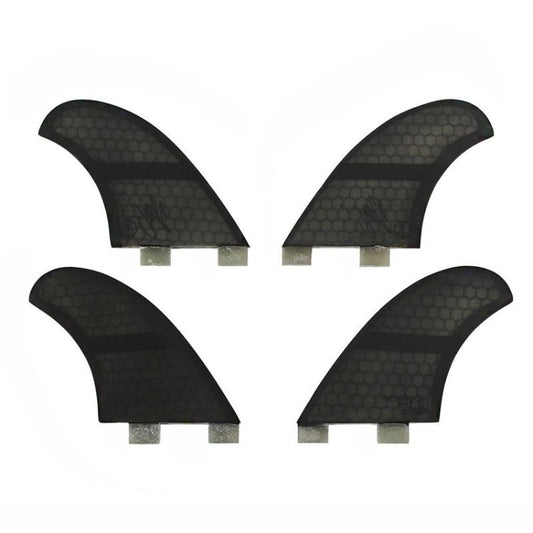 Captain Fin Jeff McCallum Quad Black Fins (Twin Tab)