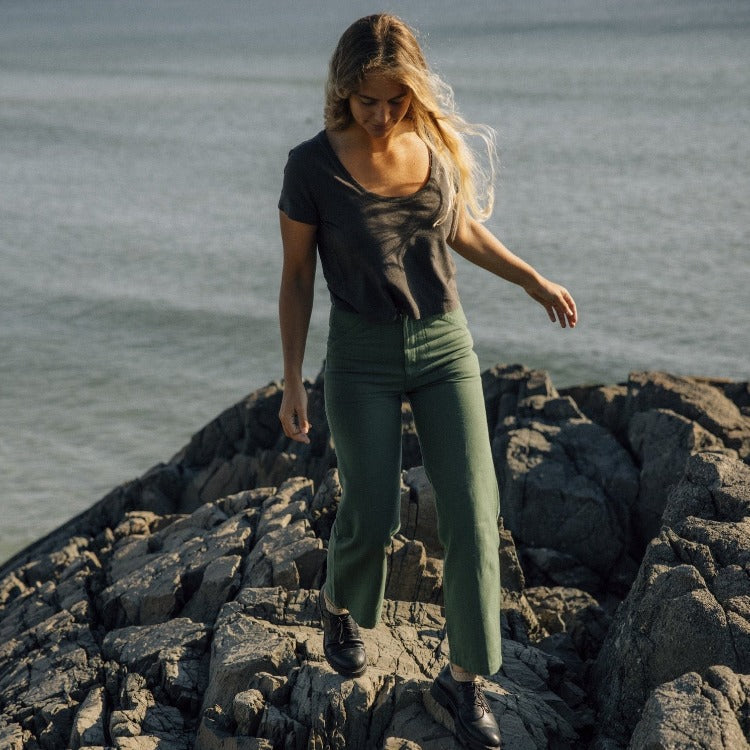 Dark Green Painter Pants