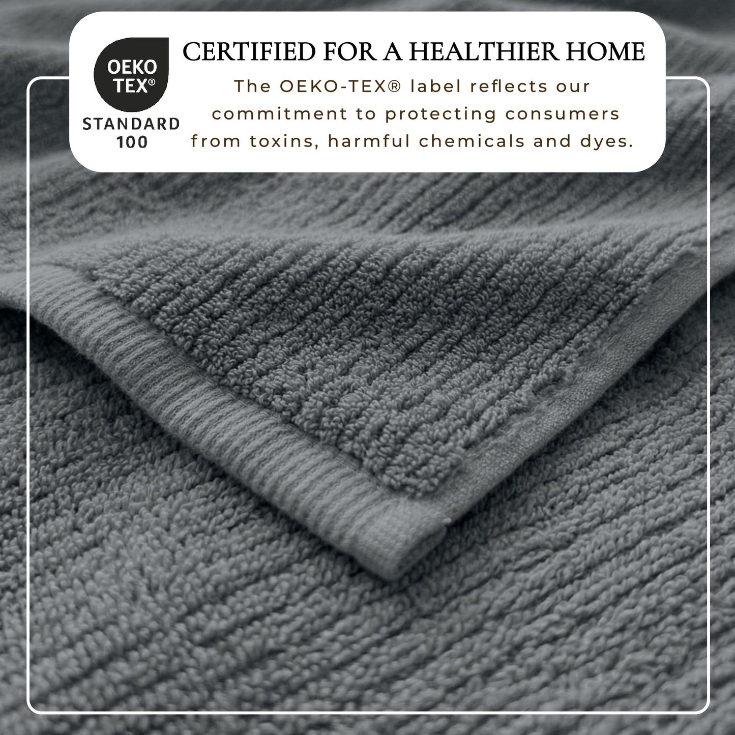 Turkish Cotton Ribbed 6-Piece Bath Towel Set - Georgiana Collection