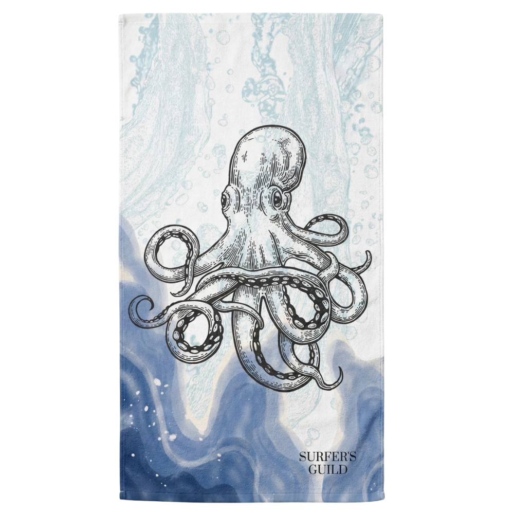 Kraken Beach Towel – Octopus Wave Design