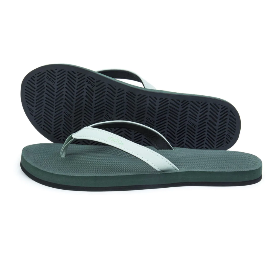 Women's Green + Light Green Flip Flops