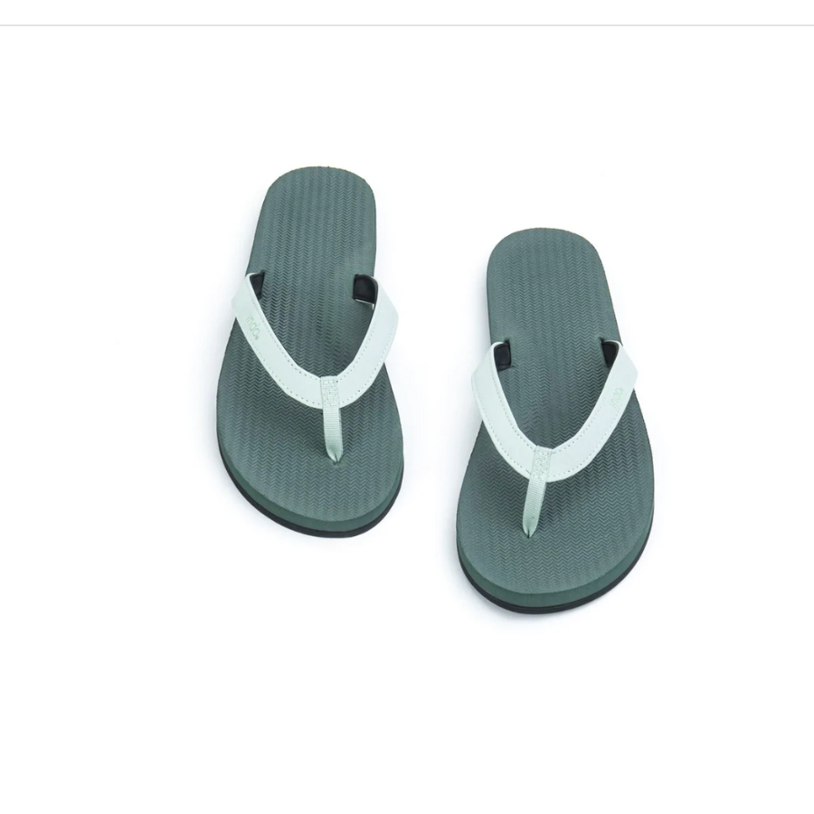 Women's Green + Light Green Flip Flops