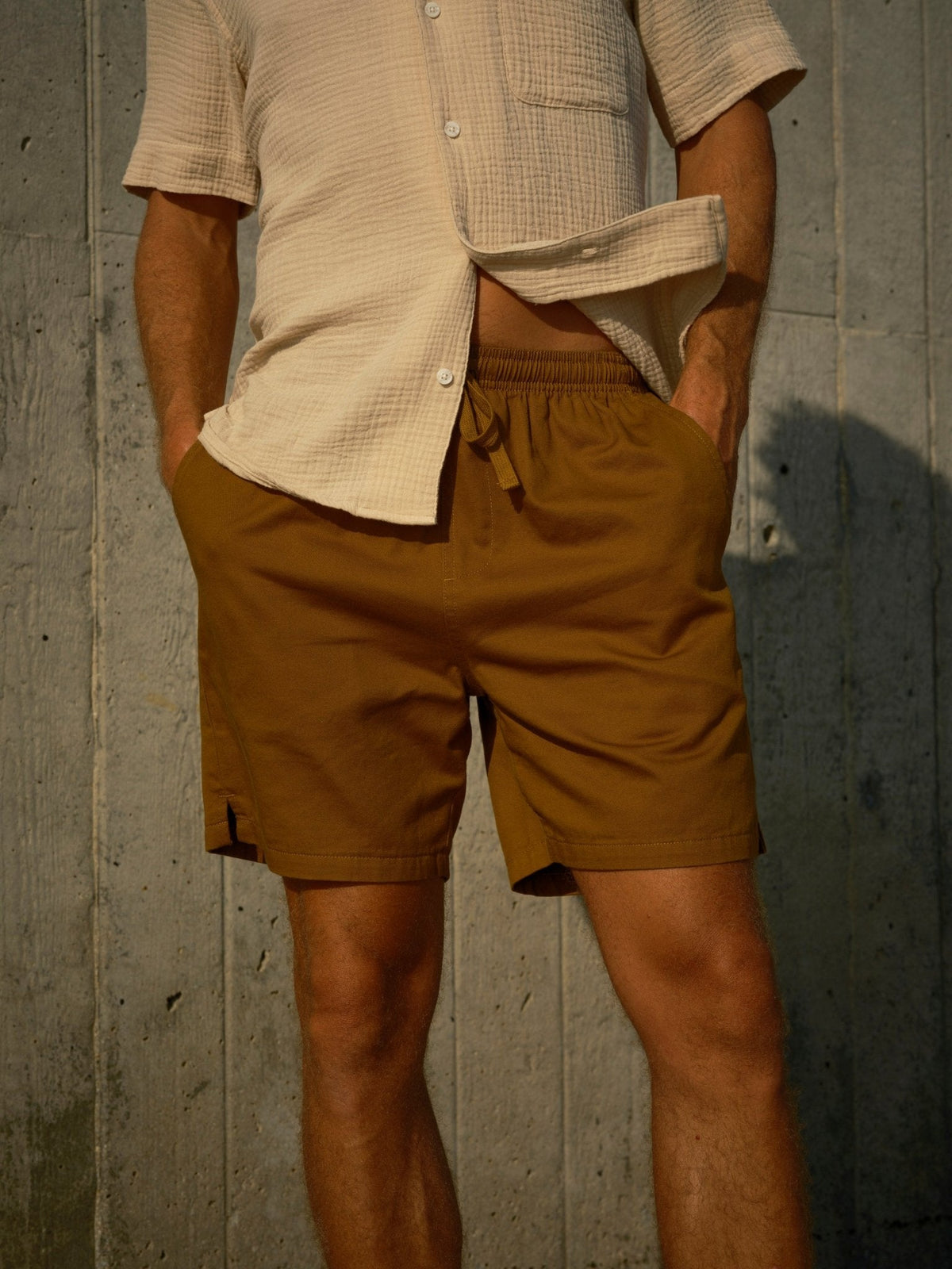 Mollusk Lined Summer Shorts - Men's Lined Cotton Drawstring Shorts